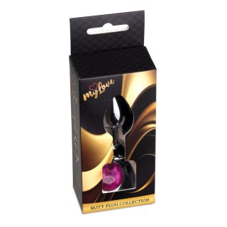 MyLove Toys - Jewellery Dark Silver PLUG- Pink MyLove Toys