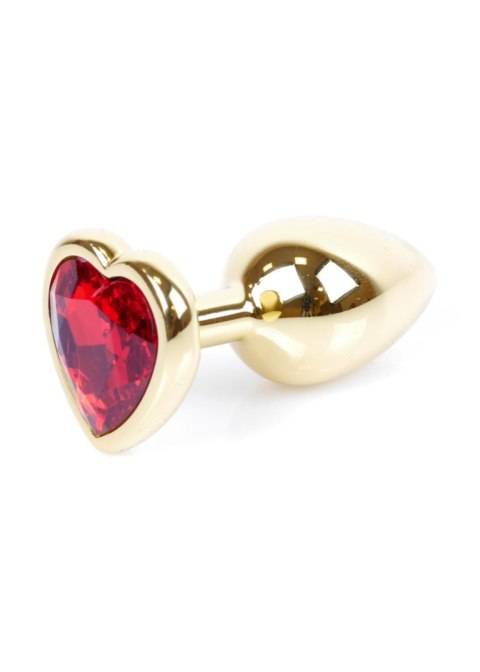 MyLove Toys - Jewellery Gold Heart PLUG- Red MyLove Toys