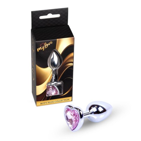 MyLove Toys - Jewellery Silver Heart PLUG- Rose MyLove Toys