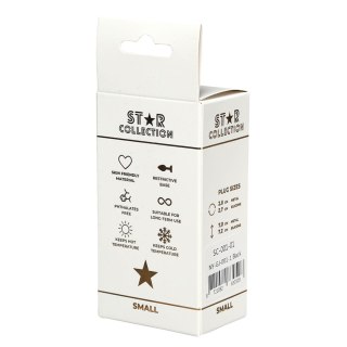 Star Collection - Black Silicone Anal Plug S - Clear Stone Star Collection