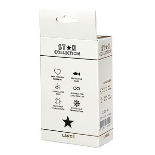 Star Collection - Purple Silicone Anal Plug L - Light Blue Stone Star Collection