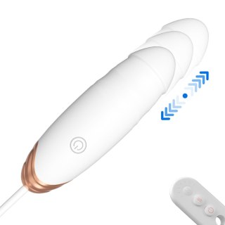 Vibrating Silicone Love EGG USB 7 vibration and thrust functions / Remote control White B - Series Fox