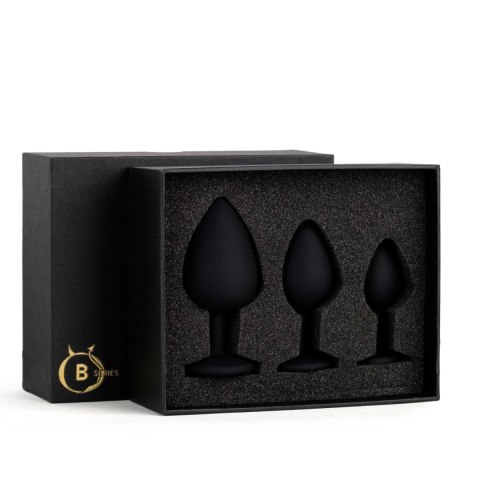 Jewellery - Silicone PLUG - SET Black B - Series HeavyFun