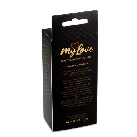 MyLove Toys - Jewellery Gold BUTT PLUG- Dark Blue MyLove Toys