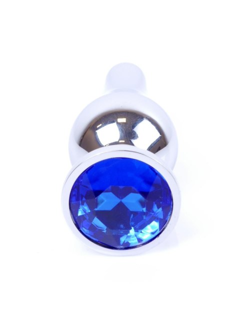 MyLove Toys - Jewellery Silver BUTT PLUG- Dark Blue MyLove Toys