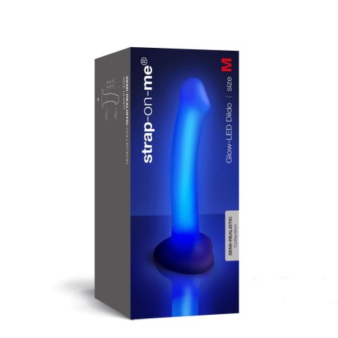 GLOW-LED DILDO PURPLE - M Strap-on-me