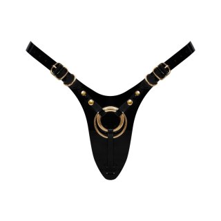 LEATHERETTE HARNESS FABULOUS - ONE SIZE - BLACK GLOSSY Strap-on-me