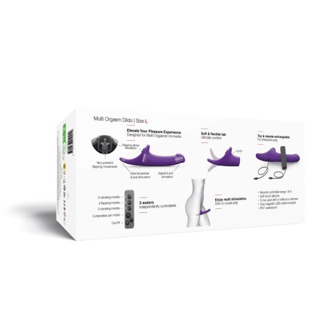 MULTI ORGASM DILDO - L - PURPLE TR Strap-on-me