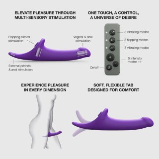 MULTI ORGASM DILDO - S - PURPLE TR Strap-on-me