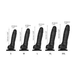 SLIDING SKIN REALISTIC DILDO BLACK M Strap-on-me