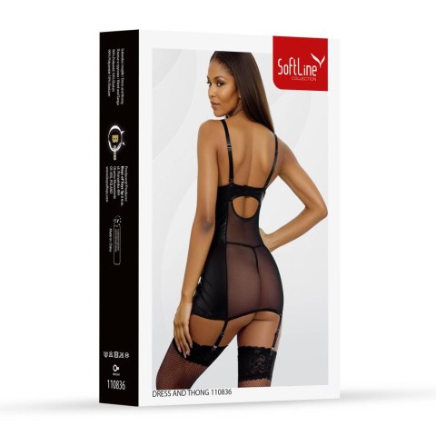Set dress and thongs 110836 black S SoftLine Collection