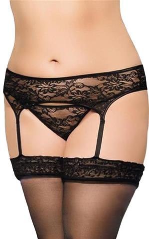 Garterbelt 3316 - Plus Size - black 3XL SoftLine Collection