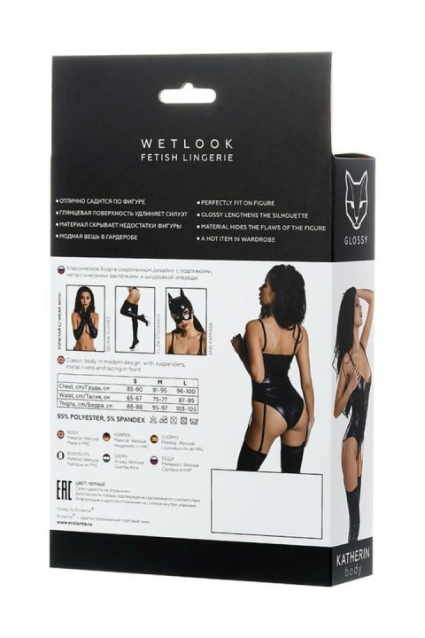 Glossy Classic body KATHERIN - black S Glossy