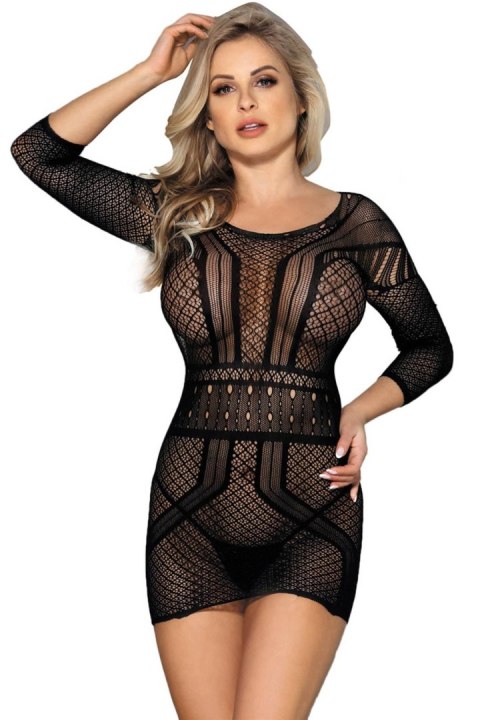 MESH DRESS H3192 BLACK XL Paris Hollywood