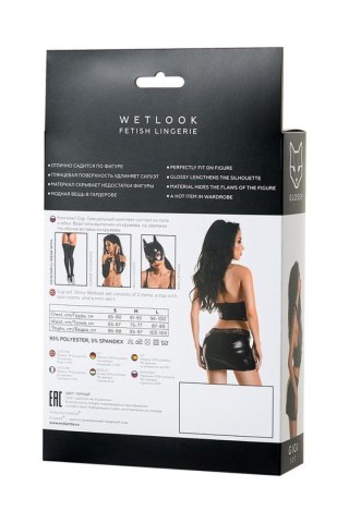 Wetlook shiny set GIGI - black L Glossy