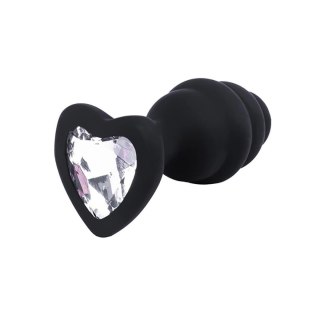 BUTT PLUG Black ribbed small Fantasy