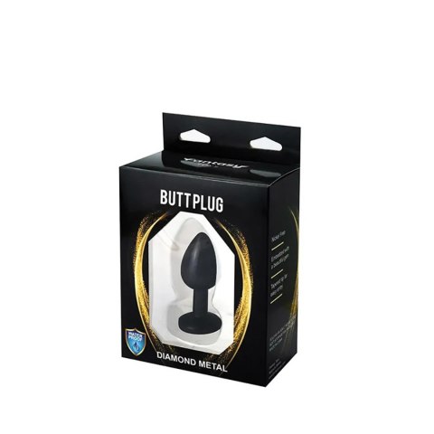 Black Butt Plug with White Diamond Fantasy