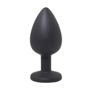 Black small butt plug with white crystal Fantasy