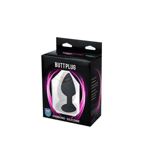 Black small butt plug with white crystal Fantasy