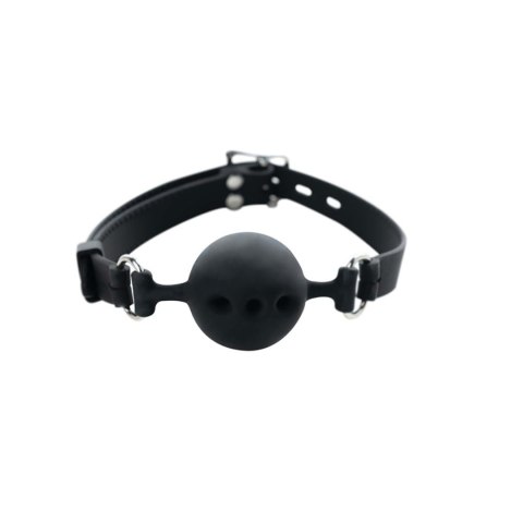 Breathable silicone ball gag with adjustable straps. Fantasy