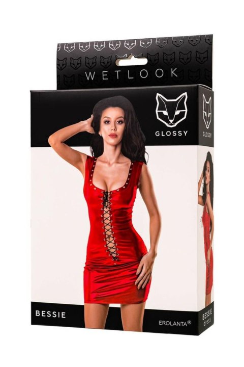 Glossy Bessie dress - red XL Glossy