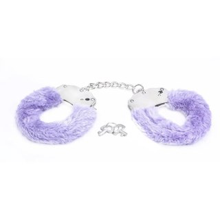 Metal handcuffs with purple furry Fantasy