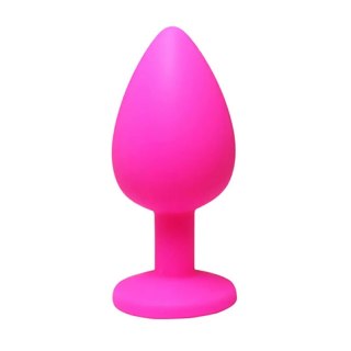 Pink small butt plug with white crystal Fantasy