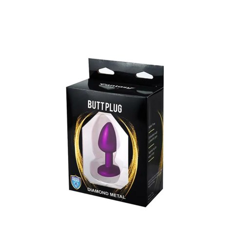 Purple Butt Plug with White Diamond Fantasy