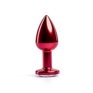 Red Butt Plug with White Diamond Fantasy