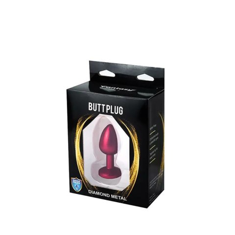 Red Butt Plug with White Diamond Fantasy