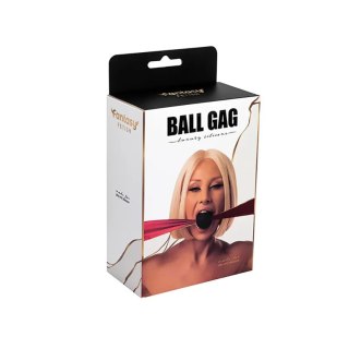 Silicone ball gag with satin straps. Fantasy