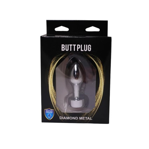 Silver Butt Plug with Red Diamond Fantasy
