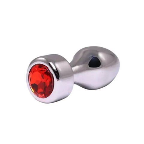 Silver Butt Plug with Red Diamond Fantasy