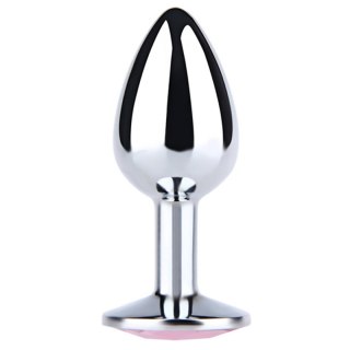 Silver Large Butt Plug with White Diamond Fantasy