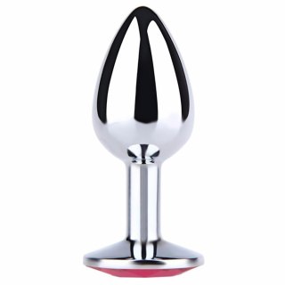 Silver Small Butt Plug with Purple Diamond Fantasy
