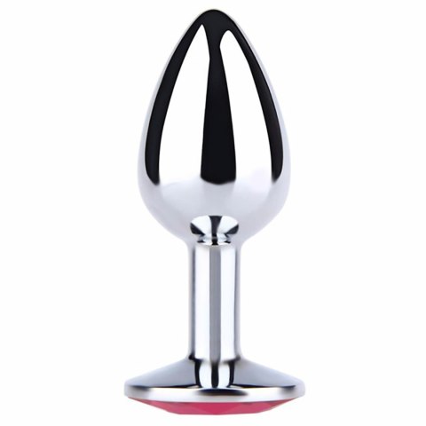 Silver Small Butt Plug with Purple Diamond Fantasy