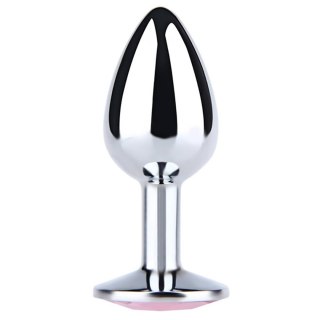 Silver Small Butt Plug with White Diamond Fantasy