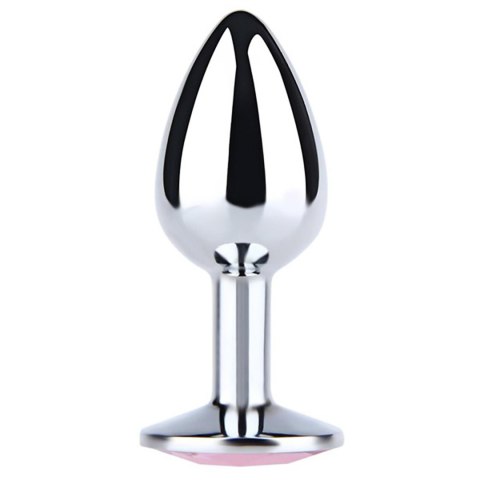 Silver Small Butt Plug with White Diamond Fantasy