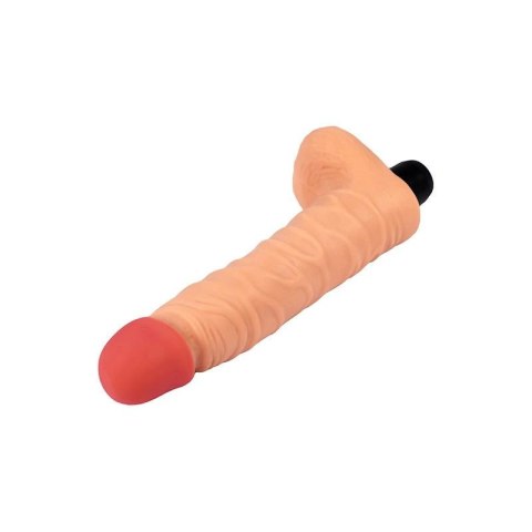 Soft vibrator with testicles 21 cm - The Real Deal Fantasy