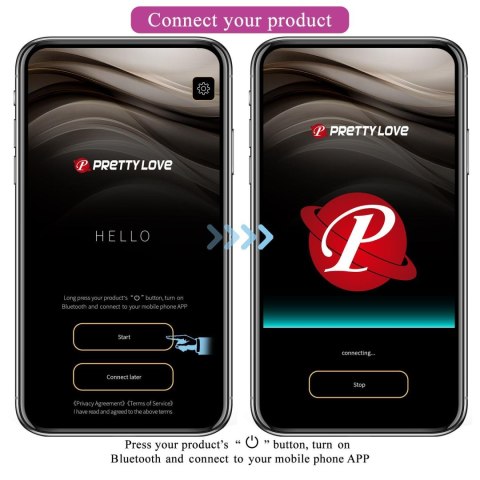 PRETTY LOVE - Nymph, 12 vibration functions Mobile APP Long-distance Control, ABS, 1 AAA battery Pretty Love