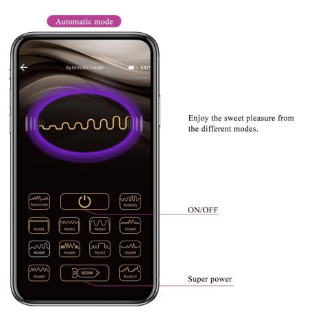 PRETTY LOVE - Nymph, 12 vibration functions Mobile APP Long-distance Control, ABS, 1 AAA battery Pretty Love