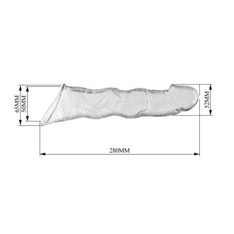 Pretty Love Extension Penis Sleeve with Modular Length Blocks Clear - 28 cm Pretty Love