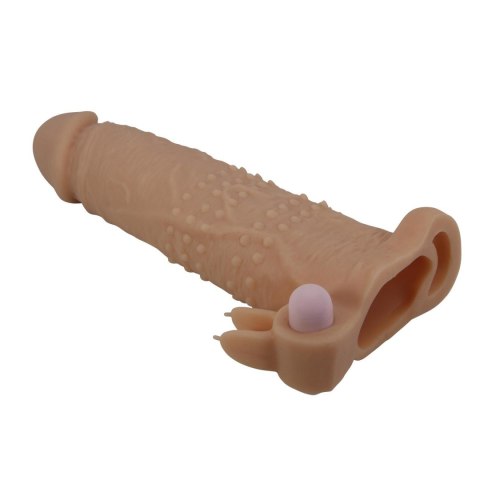 Pretty Love Quillon - 20 cm Vibrating Penis Sleeve Natural Pretty Love