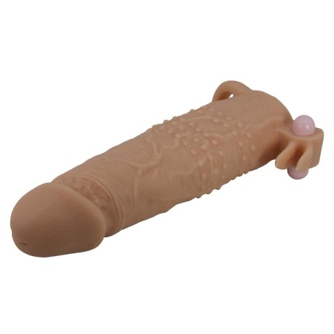 Pretty Love Quillon - 20 cm Vibrating Penis Sleeve Natural Pretty Love