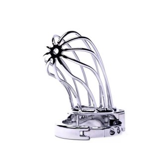 Stainless Steel Penis Cage 2 with Advanced Locking Mechanism Fantasy