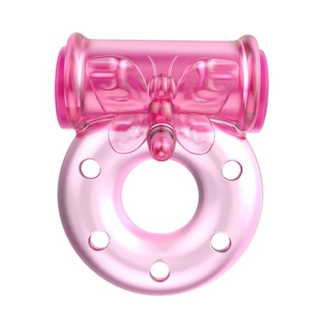 Vibrating Cock Ring & Condom Set - Pink BAILE