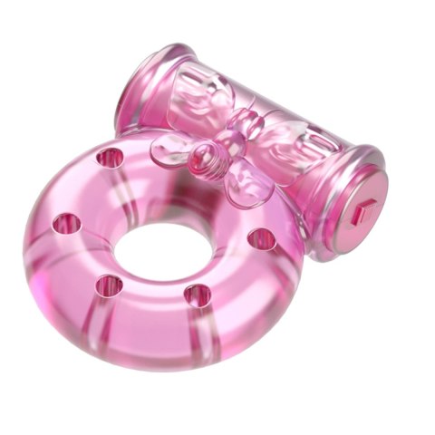 Vibrating Cock Ring & Condom Set - Pink BAILE