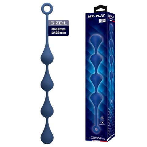 MR. PLAY Waterdrop Anal Balls - 42.6 cm L Mr. Play
