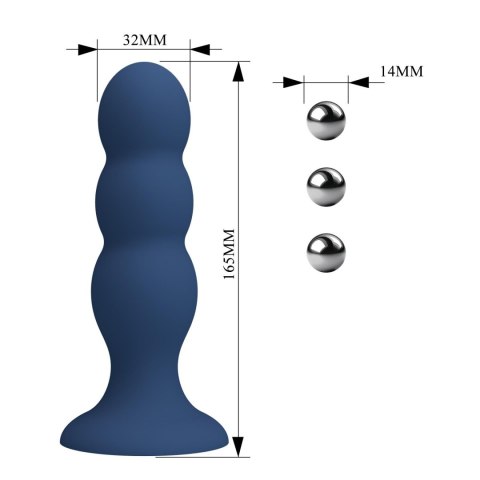 Mr. Play Metal & Liquid Silicone Anal Plug with 3 Metal Balls Mr. Play