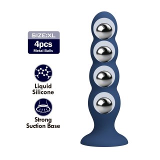 Mr. Play Metal & Liquid Silicone Anal Plug with 4 Metal Balls Mr. Play